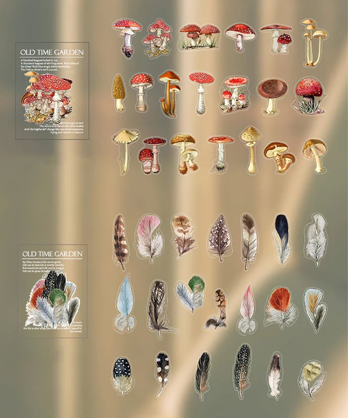 ๐240 Pcs Memory Garden Series PET Stickers Set