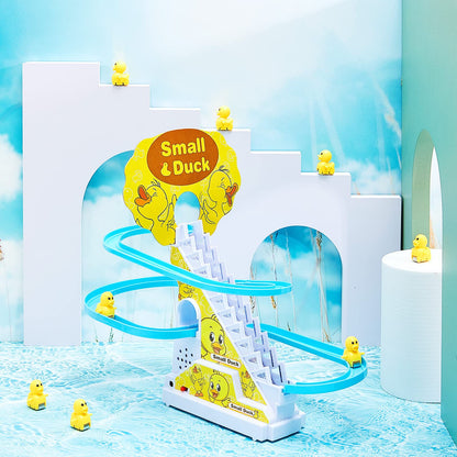 Funny Automatic Stair-Climbing Ducklings Cartoon Race Track Set