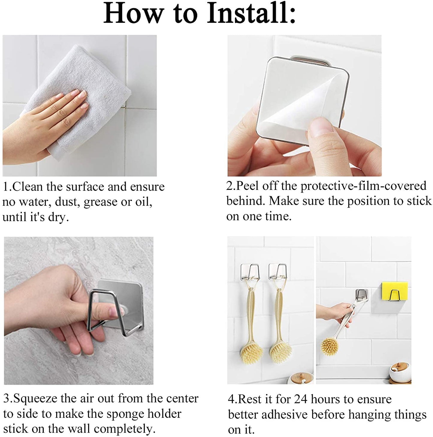 Sponge Holder Sink Caddy for Kitchen Accessories(2 Pcs)